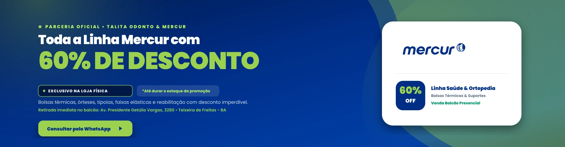 Mercur - Toda a Linha com 60% OFF Exclusivo na Loja Física (Até durar o estoque)